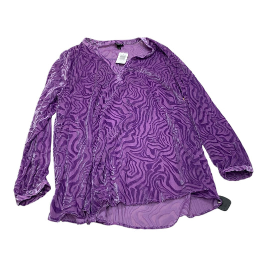 Top Long Sleeve By Torrid In Purple, Size: 1x