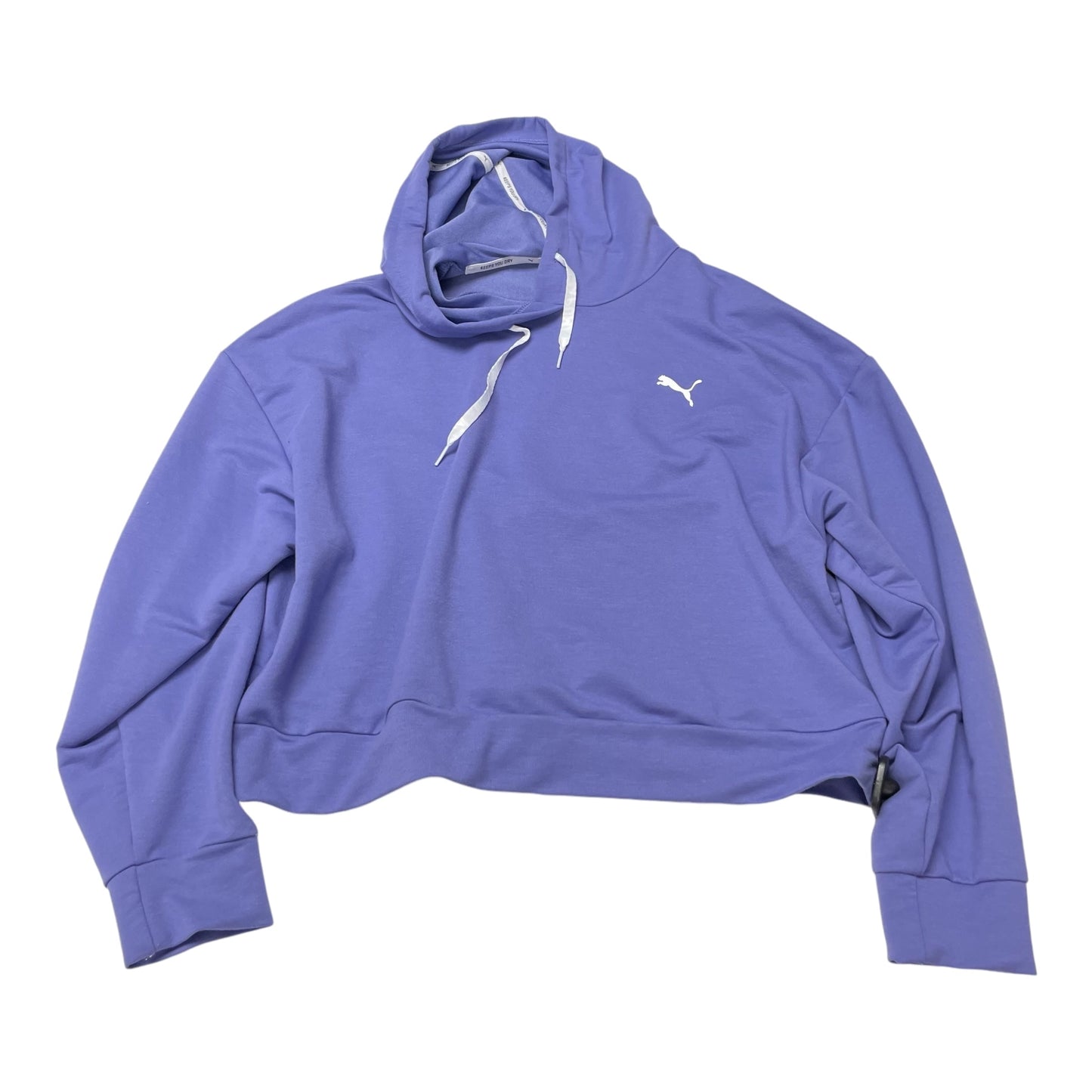 Sweatshirt Hoodie By Puma In Purple, Size: L