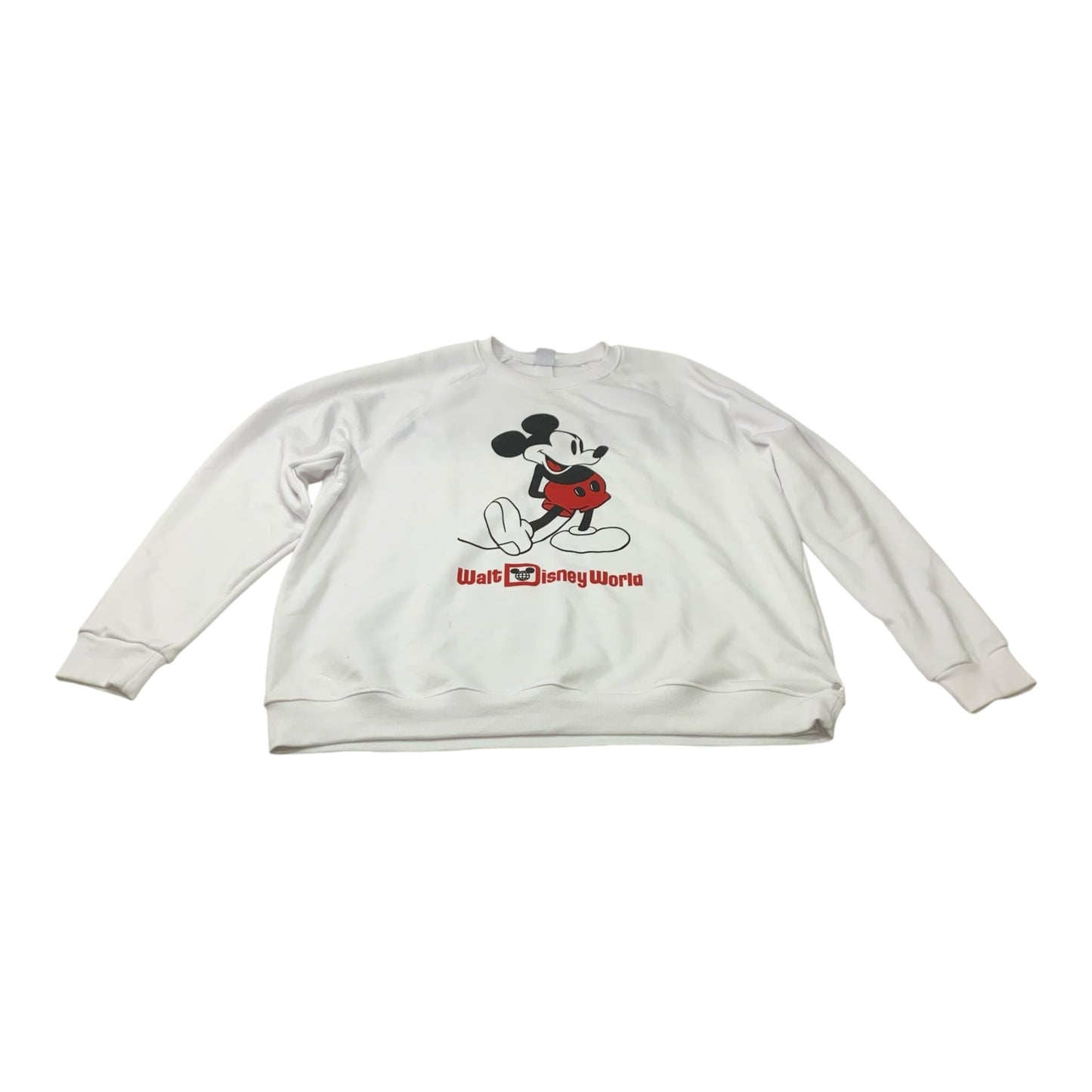 Sweatshirt Crewneck By Disney Store In White, Size: 1x