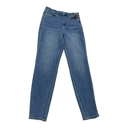 Jeans Skinny By American Eagle In Blue Denim, Size: 4