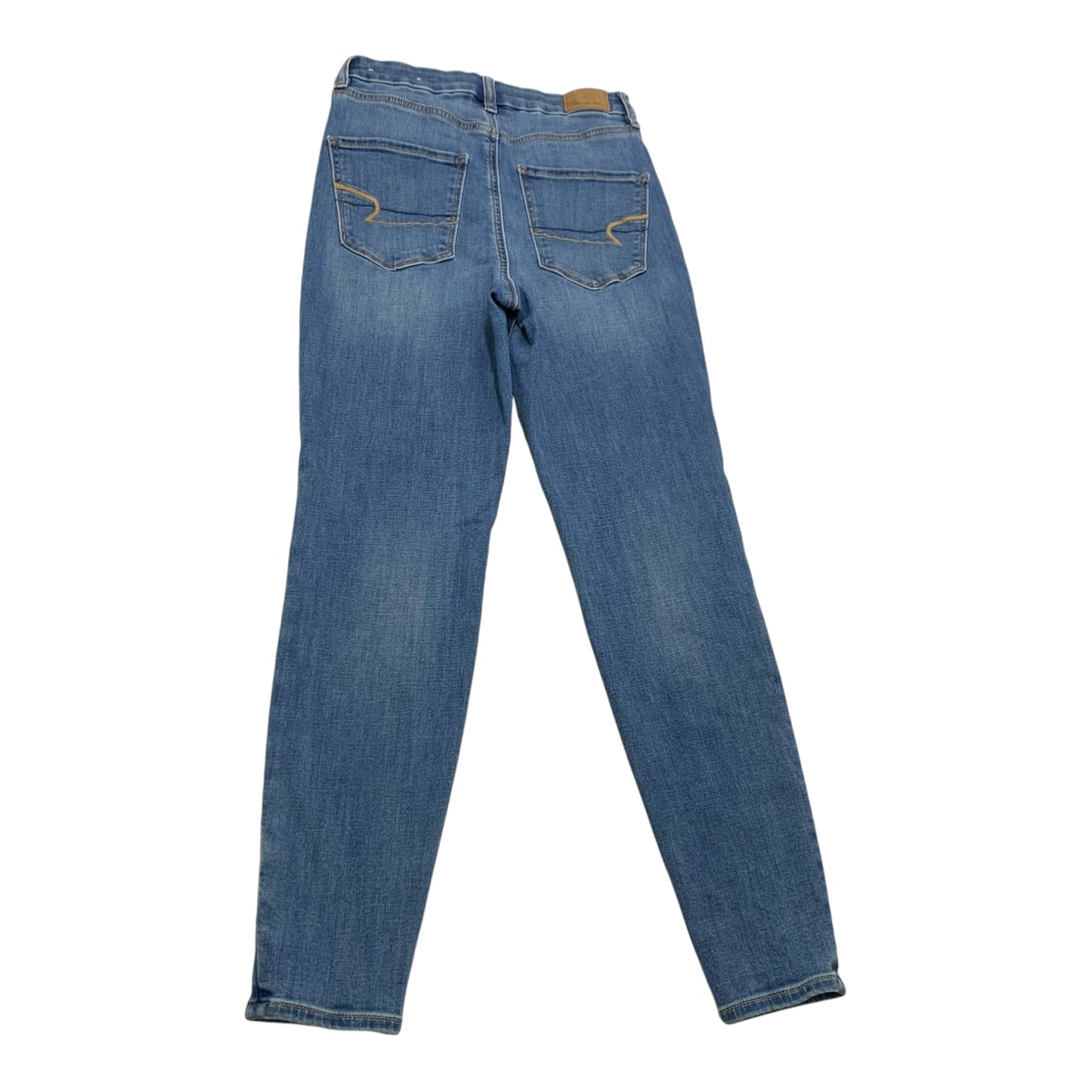 Jeans Skinny By American Eagle In Blue Denim, Size: 4