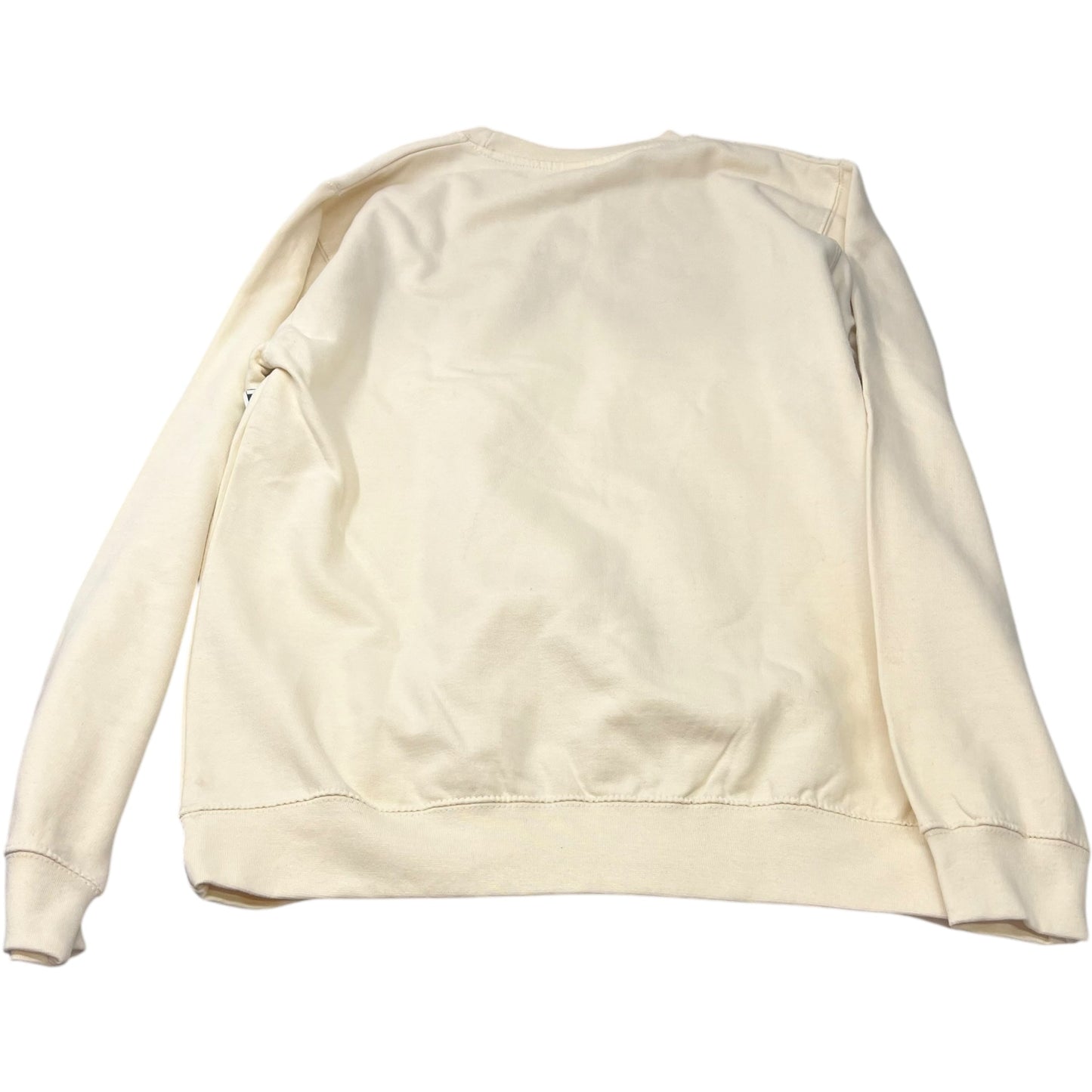 Sweatshirt Crewneck By Just Hoods In Cream, Size: L