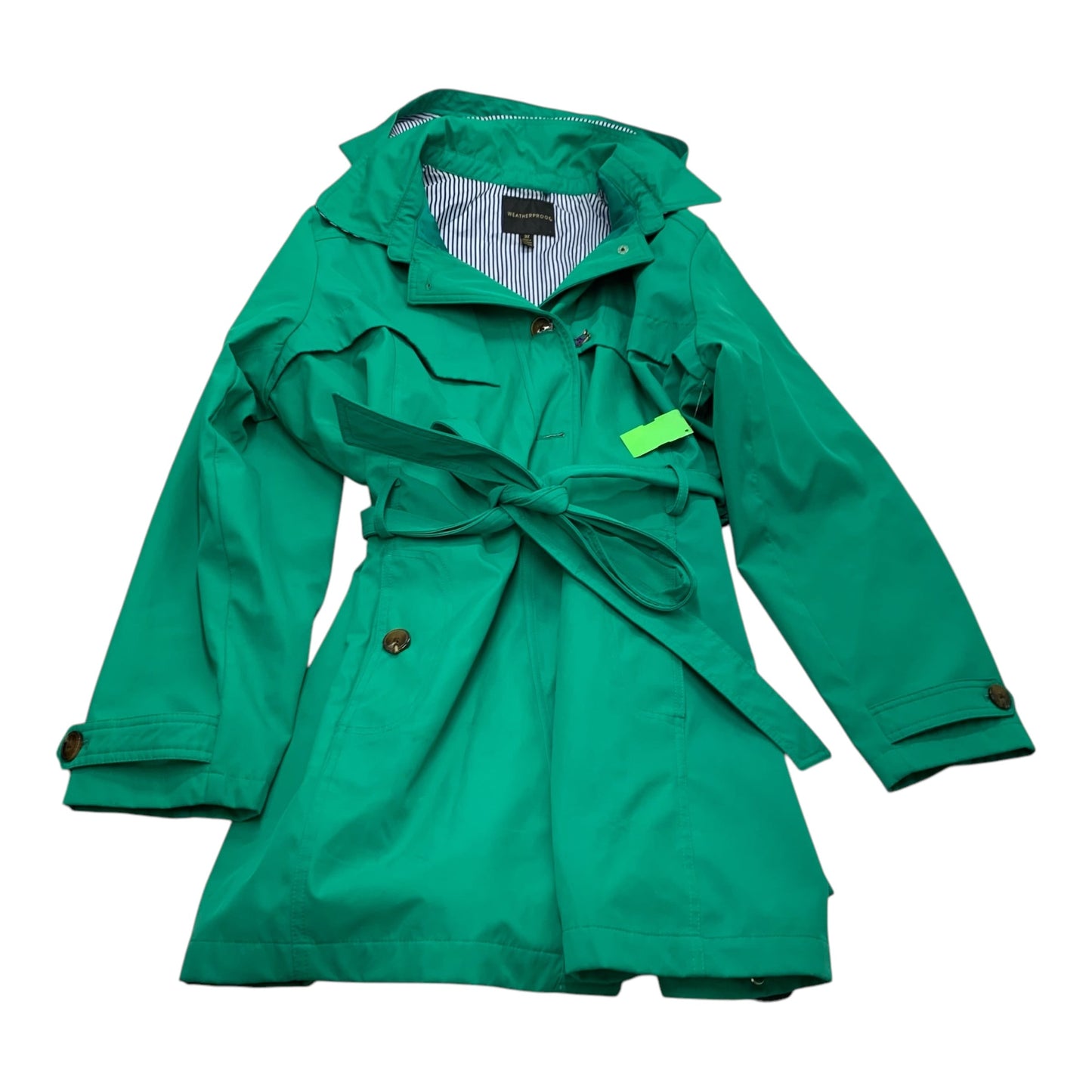 Coat Raincoat By Weatherproof In Green, Size: 3x