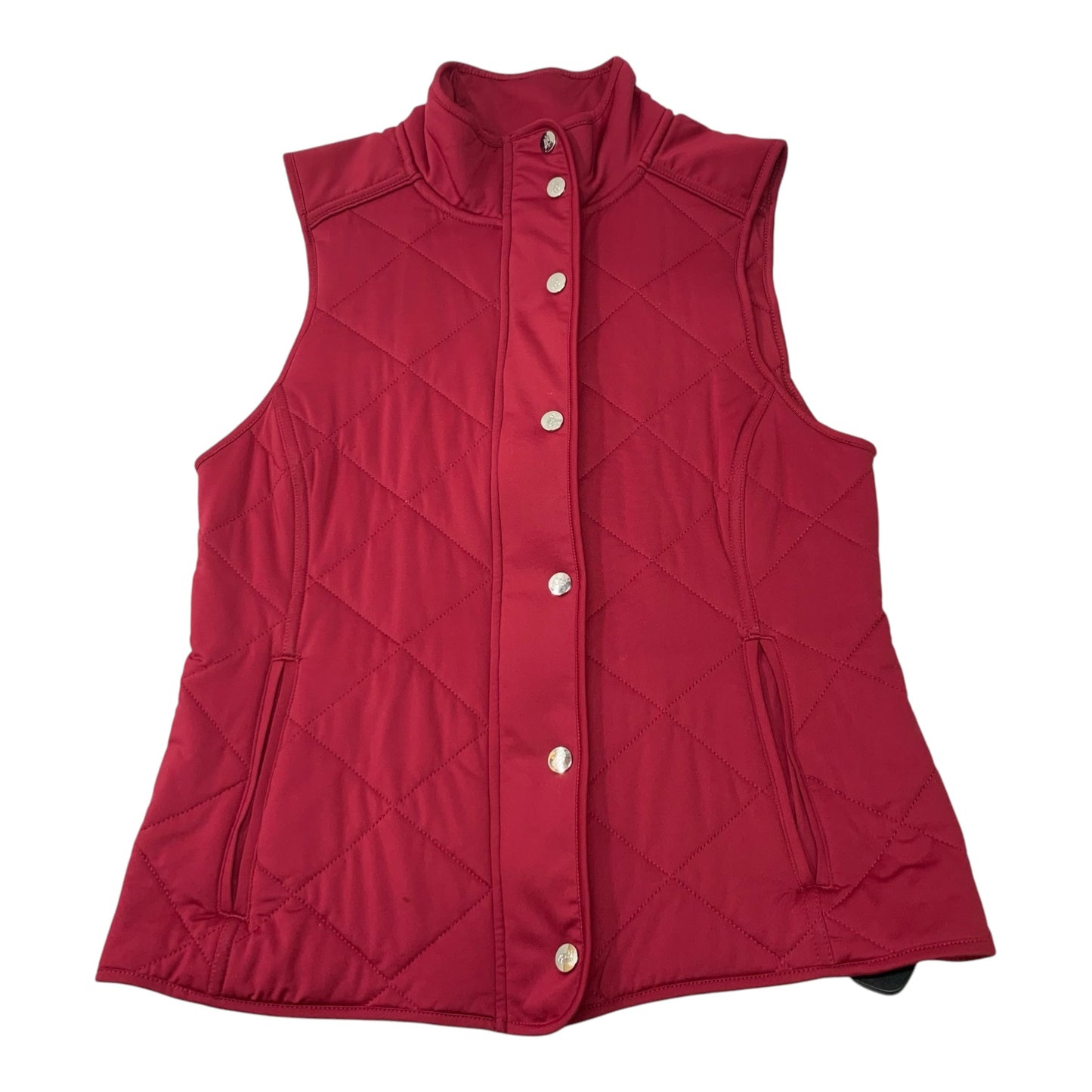 Vest Puffer & Quilted By Lauren By Ralph Lauren In Red, Size: S