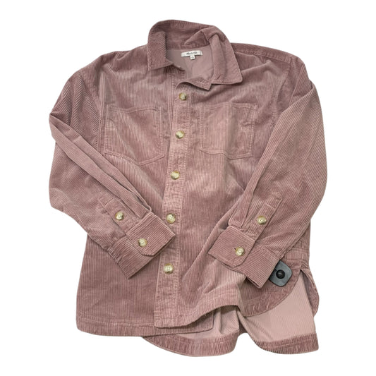 Jacket Shirt By Madewell In Pink, Size: M