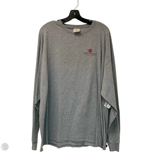 Top Long Sleeve By Simply Southern In Grey, Size: Xxl