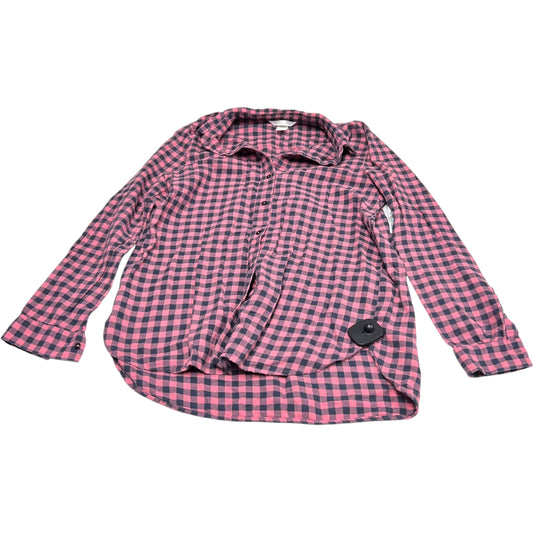 Top Long Sleeve By H&m In Plaid Pattern, Size: S