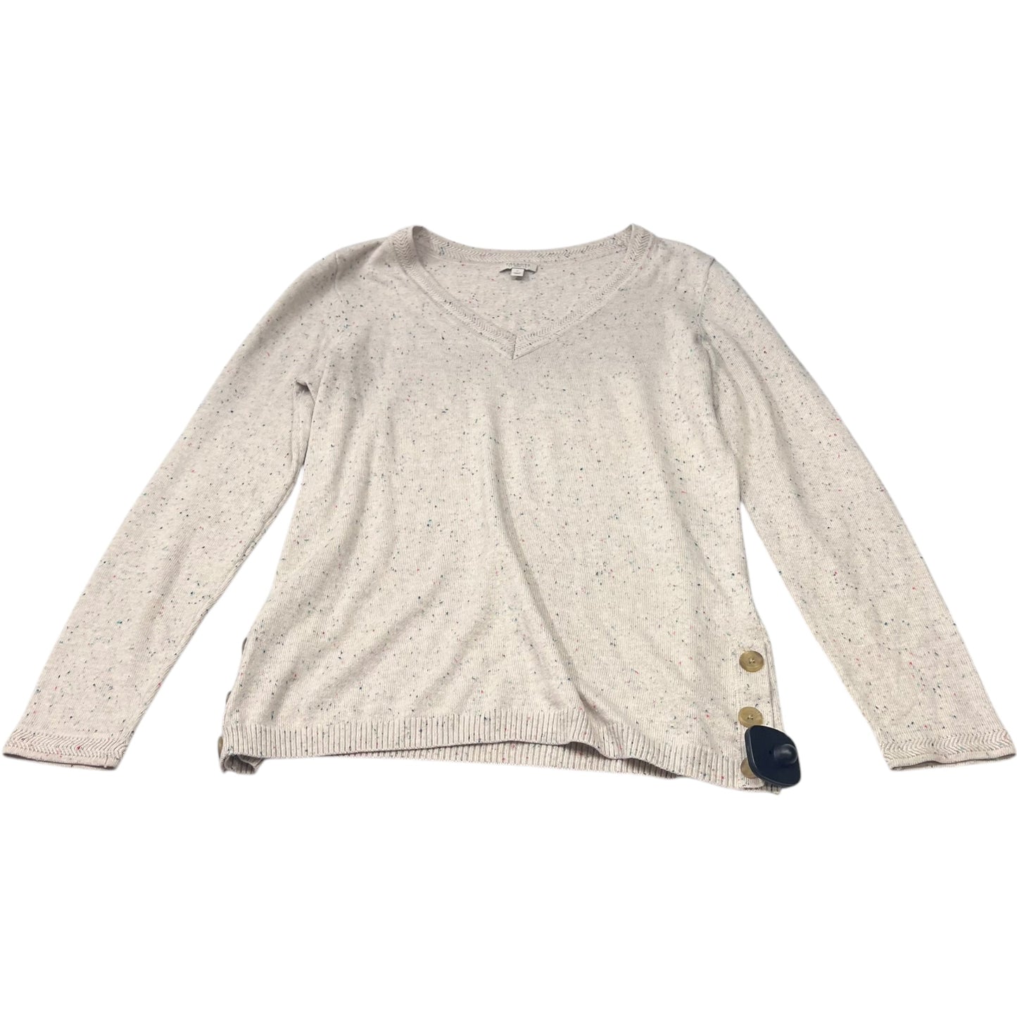 Top Long Sleeve By Talbots In Cream, Size: S