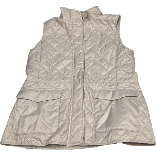 Vest Puffer & Quilted By Peter Miller In Cream, Size: M