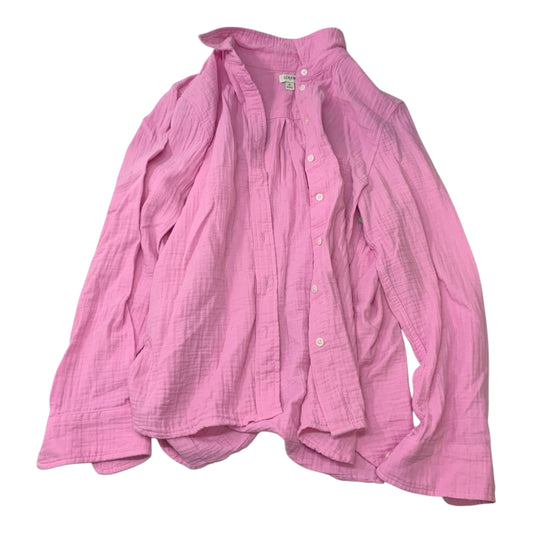 Top Long Sleeve By J. Crew In Pink, Size: M