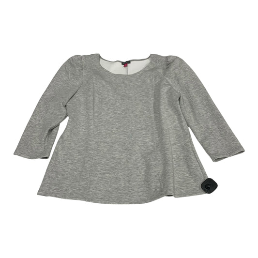 Top Long Sleeve By Vince Camuto In Grey, Size: L