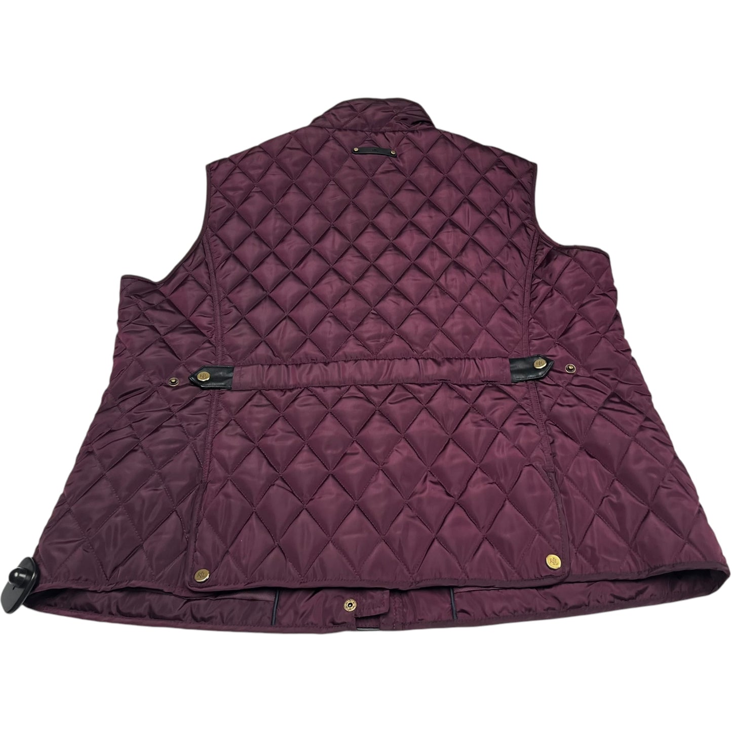 Vest Puffer & Quilted By Lauren By Ralph Lauren In Maroon, Size: Xl