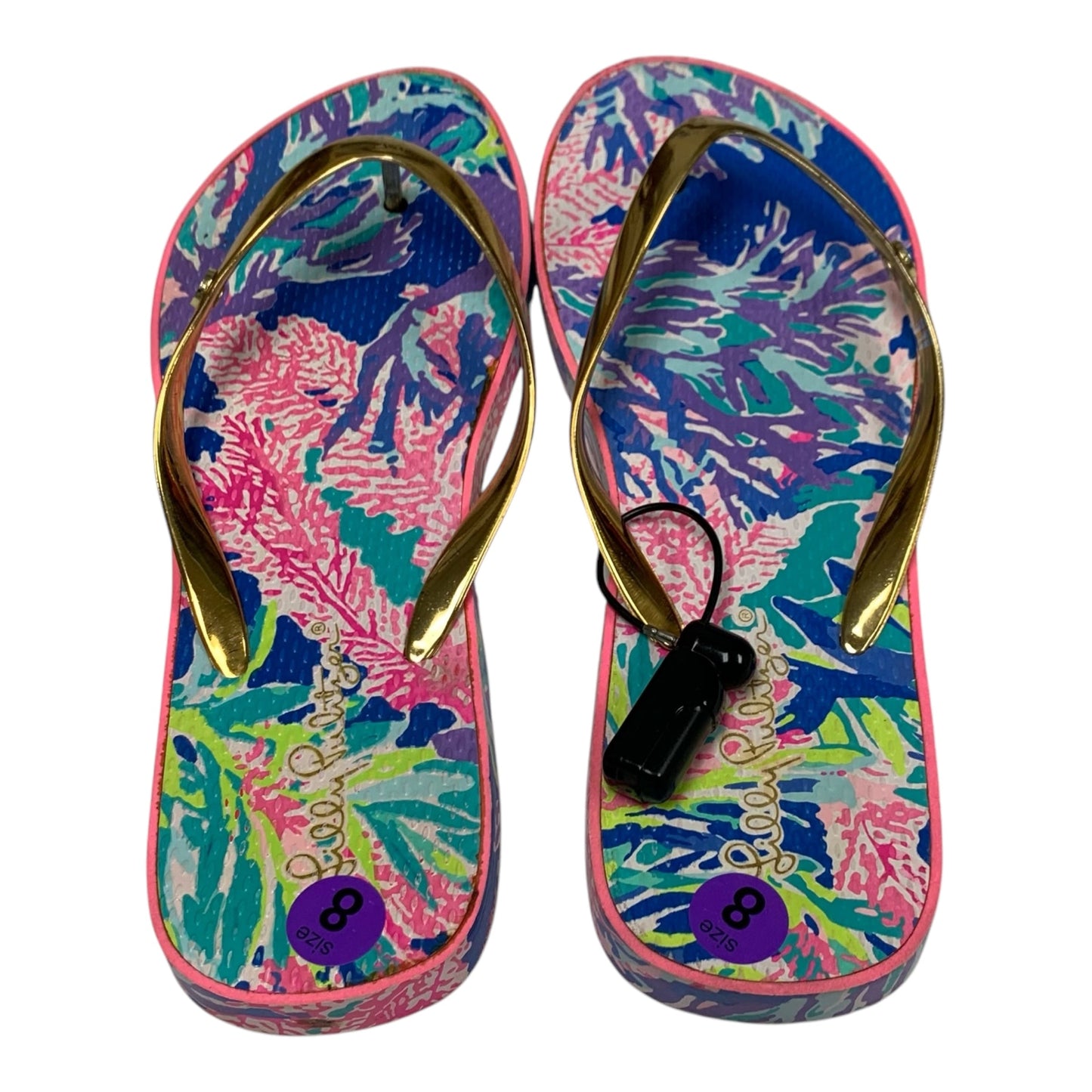 Sandals Designer By Lilly Pulitzer In Blue, Size: 8