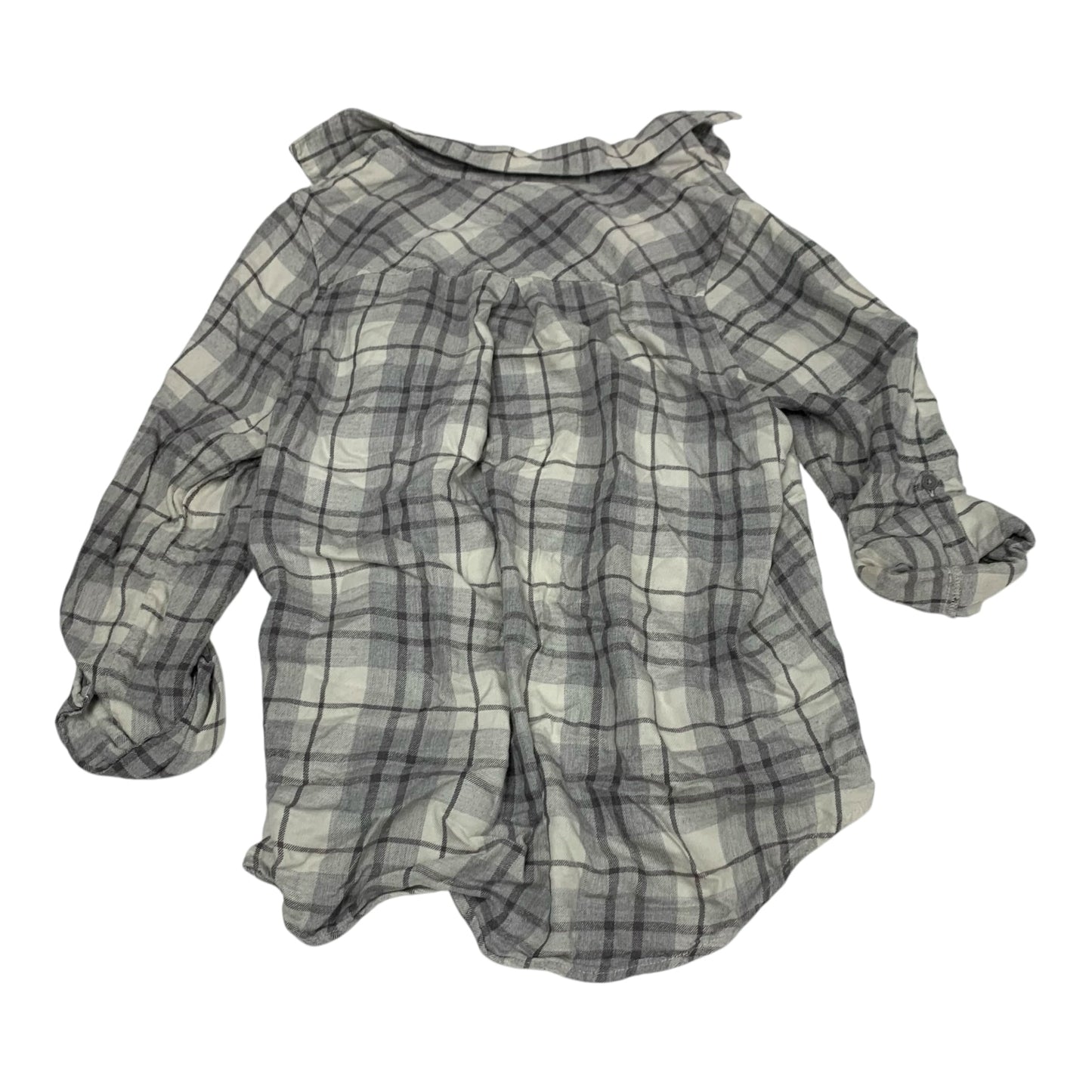 Top Long Sleeve By Thread And Supply In Plaid Pattern, Size: M