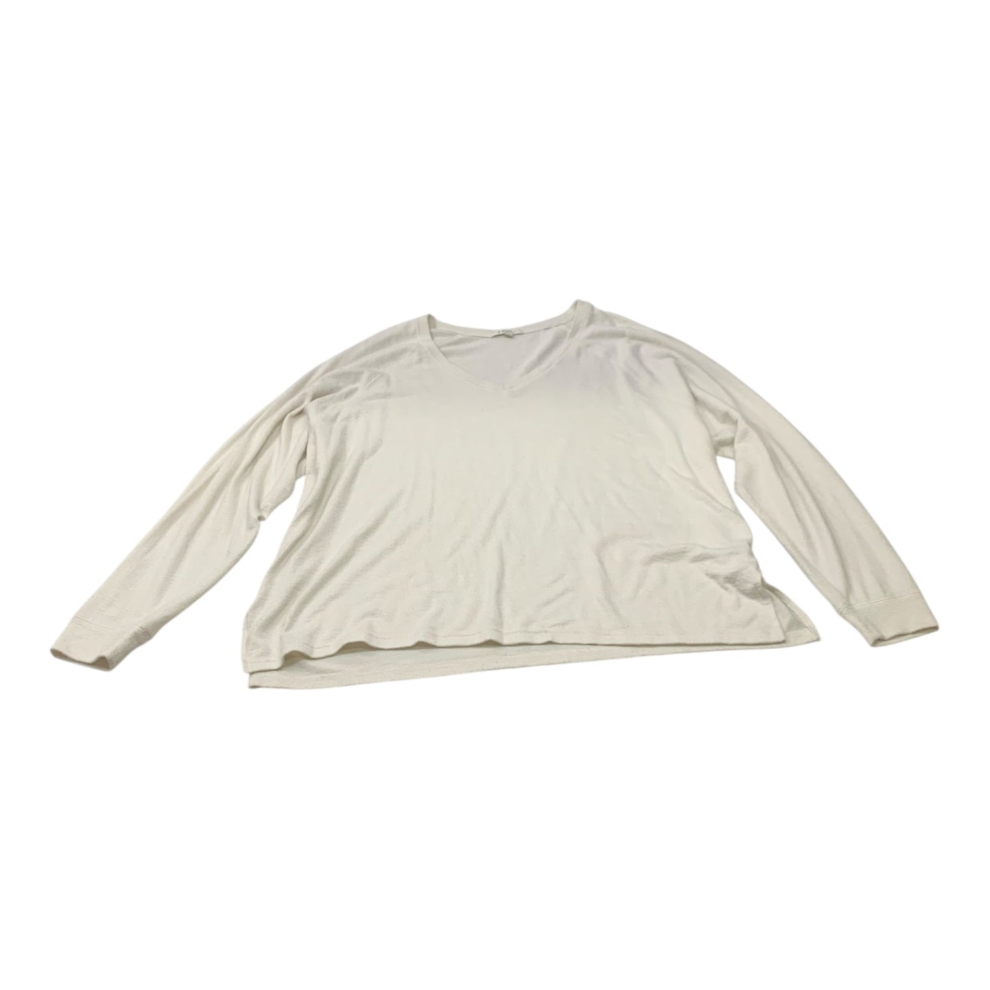 Top Long Sleeve By Z Supply In White, Size: L