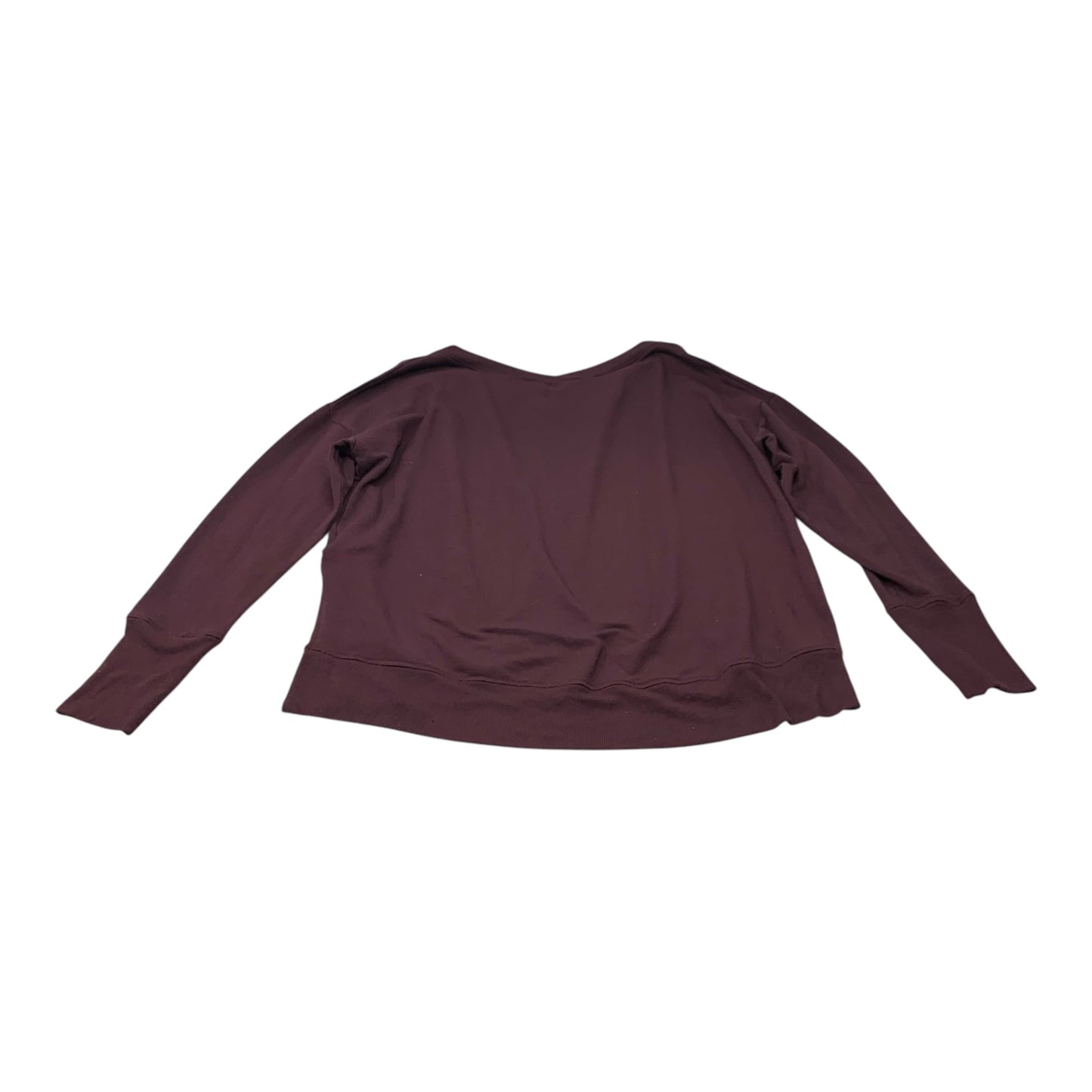 Top Long Sleeve By Athleta In Maroon, Size: L