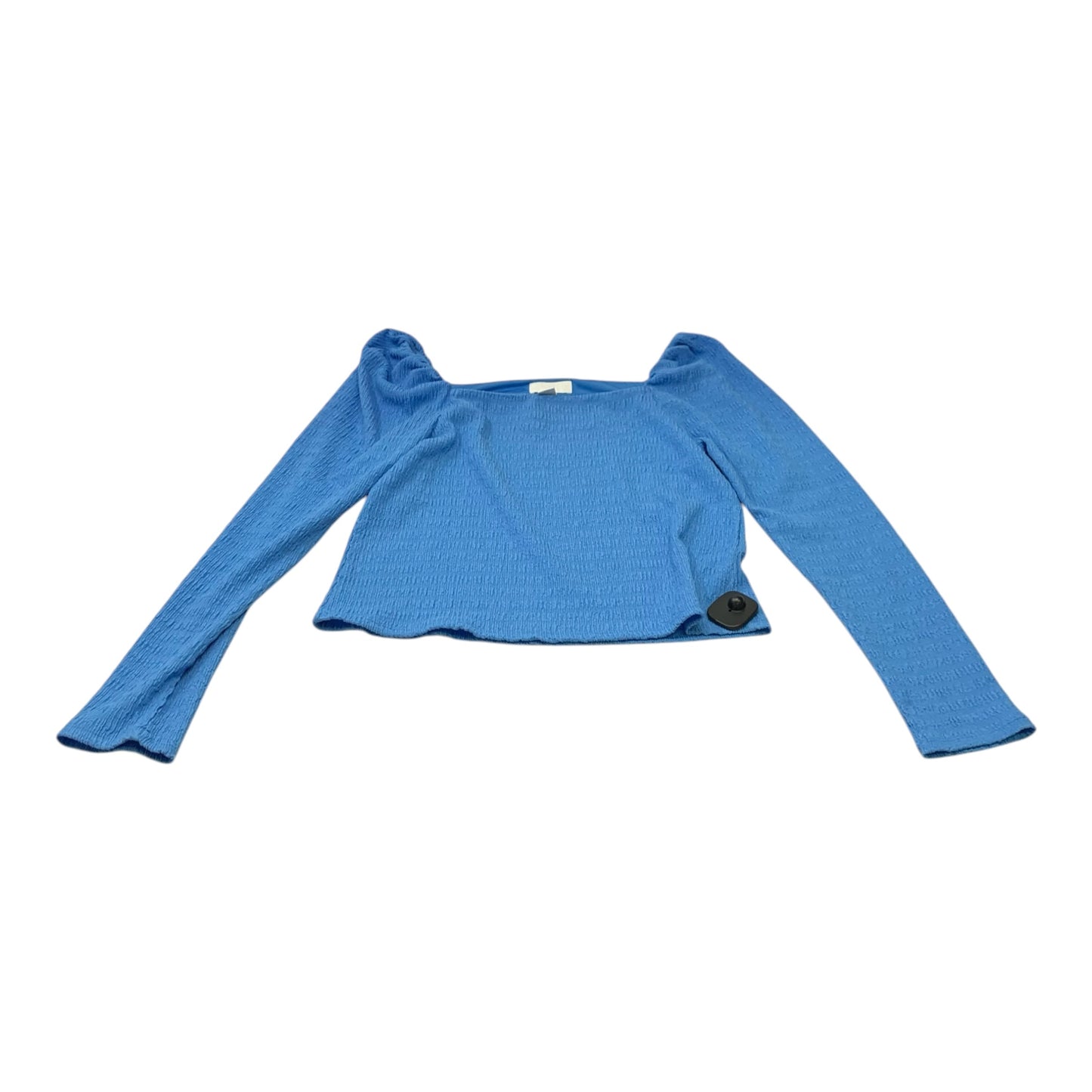 Top Long Sleeve By H&m In Blue, Size: M