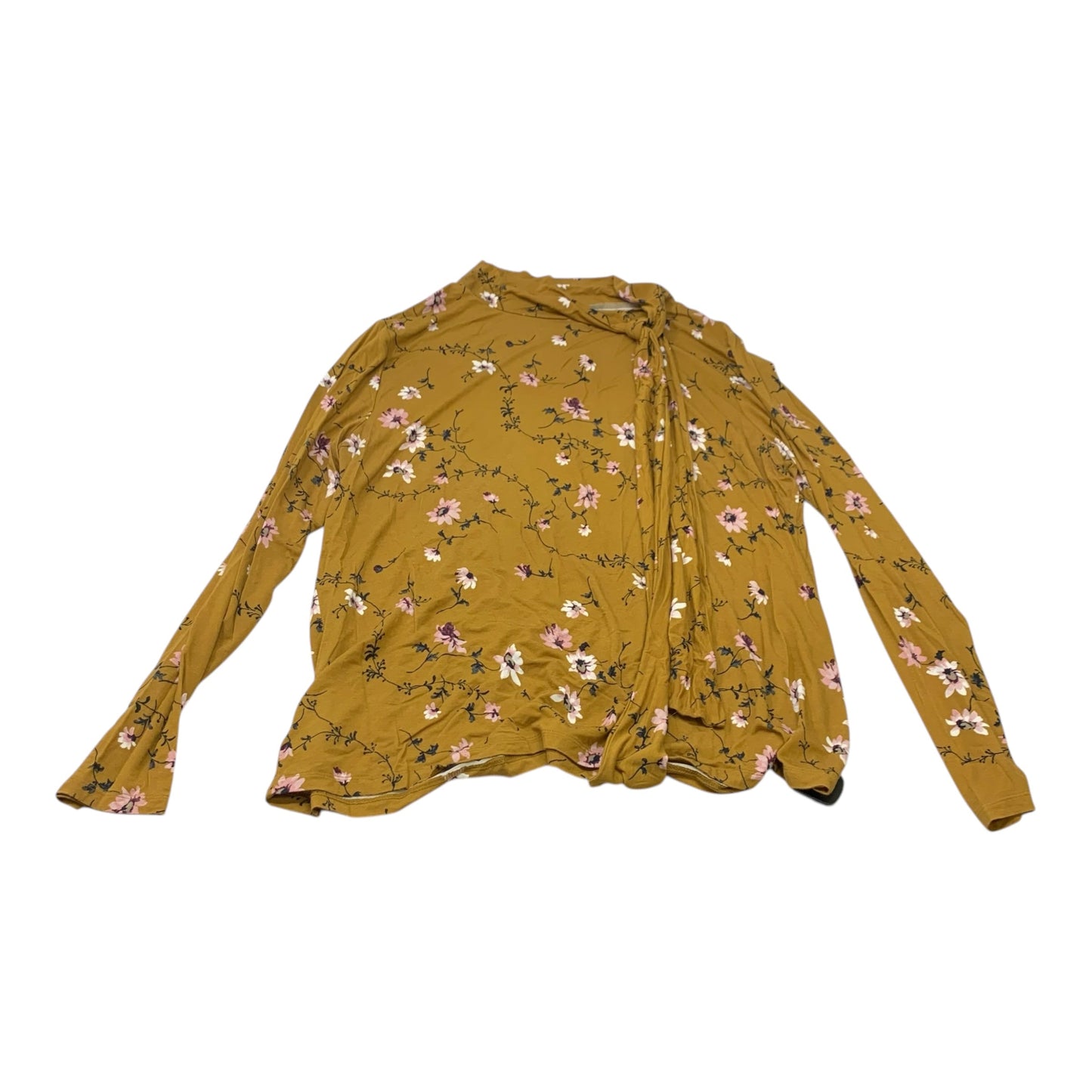 Top Long Sleeve By Ann Taylor In Yellow, Size: Xl