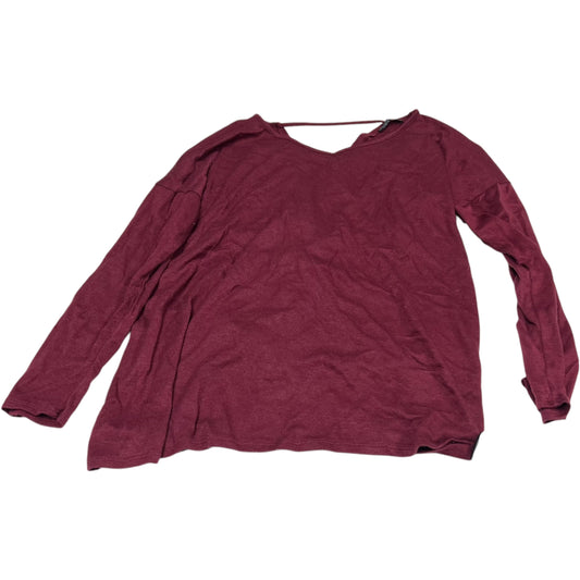 Top Long Sleeve By Shop Basic In Red, Size: Xl