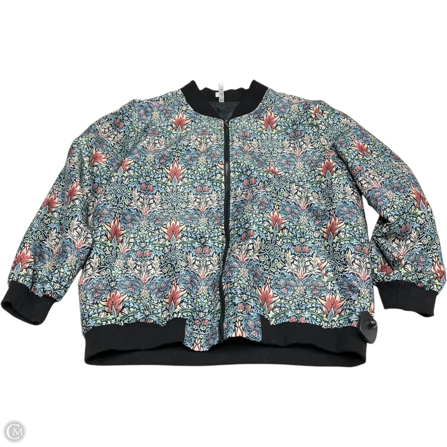 Jacket Shirt By Clothes Mentor In Multi-colored, Size: L