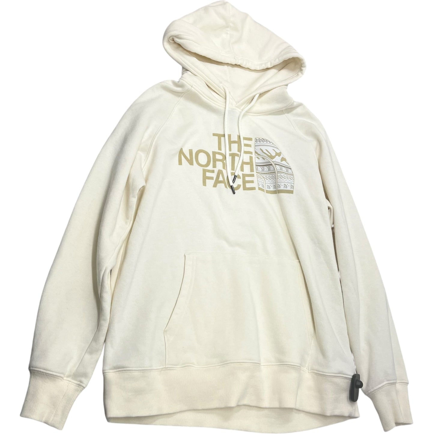 Sweatshirt Hoodie By North Face In Cream, Size: M