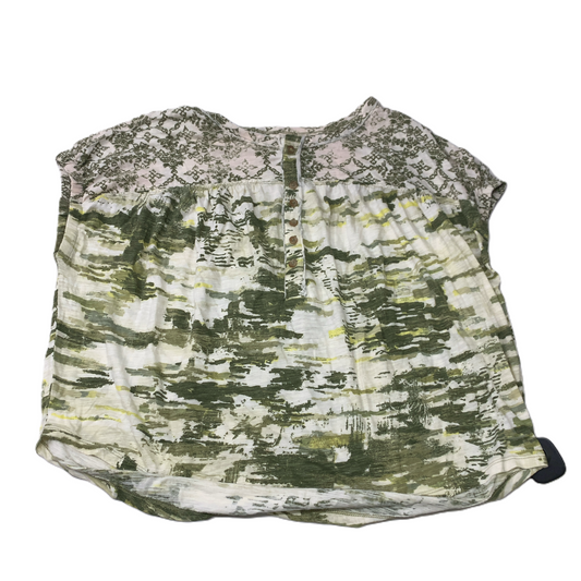 Green  Top Short Sleeve By Pilcro  Size: M