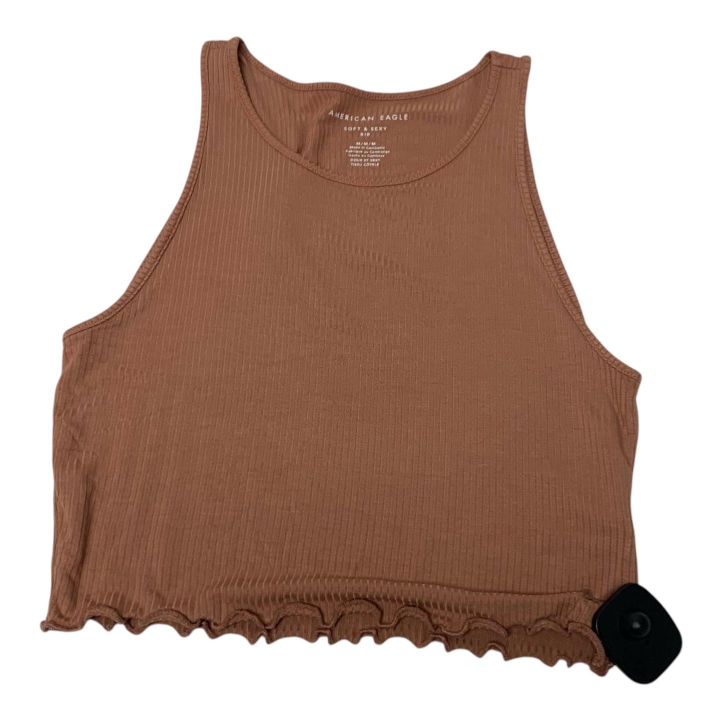 Top Sleeveless By American Eagle In Brown, Size: M