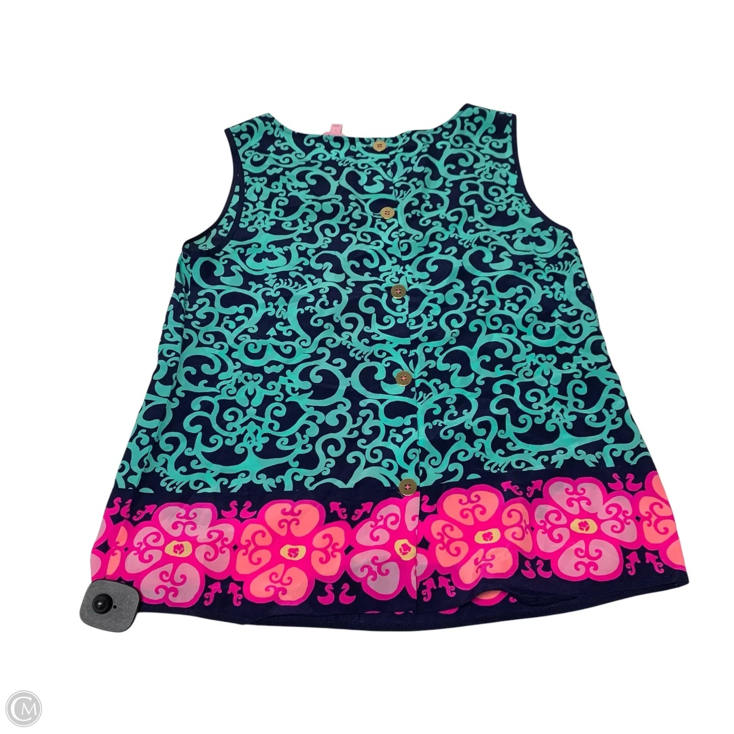 Top Sleeveless Designer By Lilly Pulitzer In Blue & Pink, Size: L