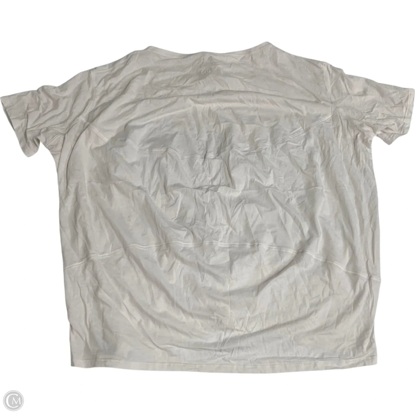 Athletic Top Short Sleeve By Lululemon In White, Size: S