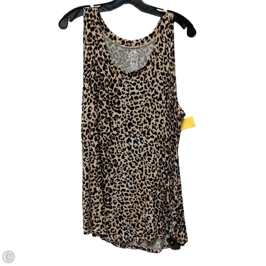 Top Sleeveless By Maurices In Animal Print, Size: Xl