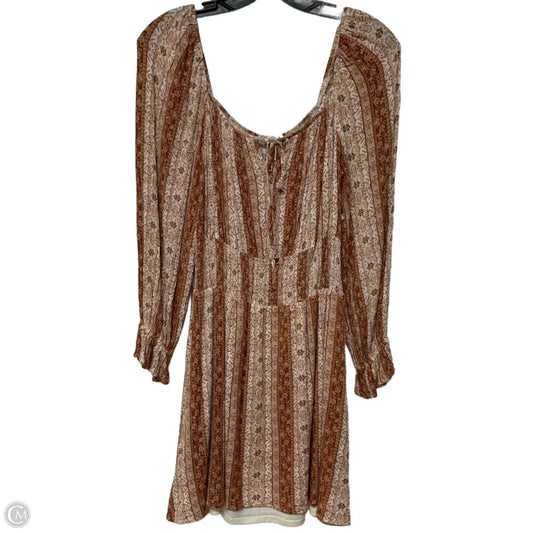 Dress Casual Short By Vestique In Orange & White, Size: M