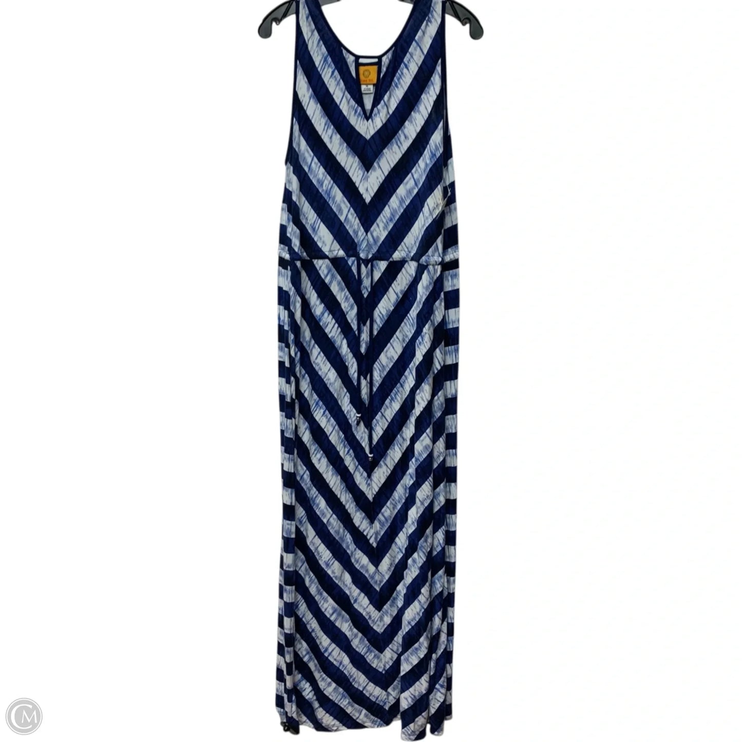 Dress Casual Maxi By Ruby Rd In Blue & White, Size: Xl
