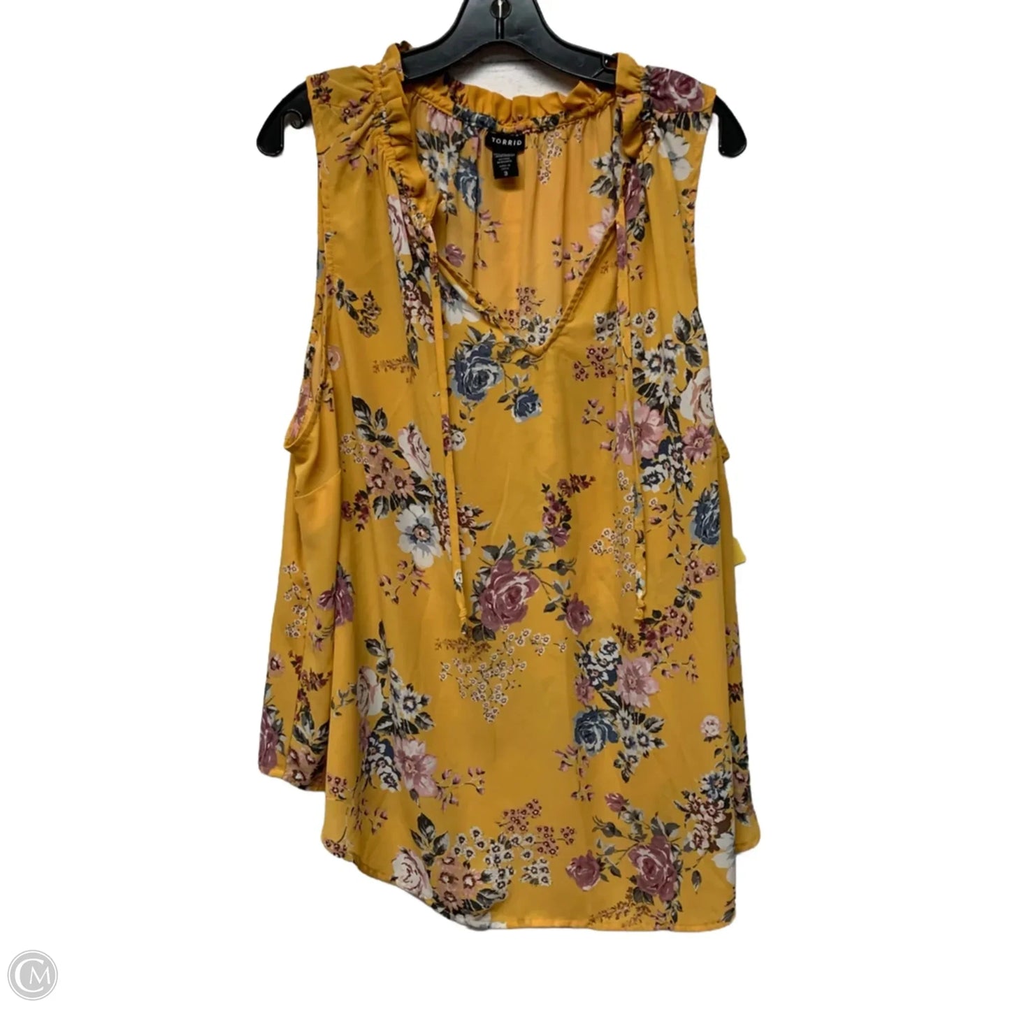 Top Sleeveless By Torrid In Yellow, Size: 3x