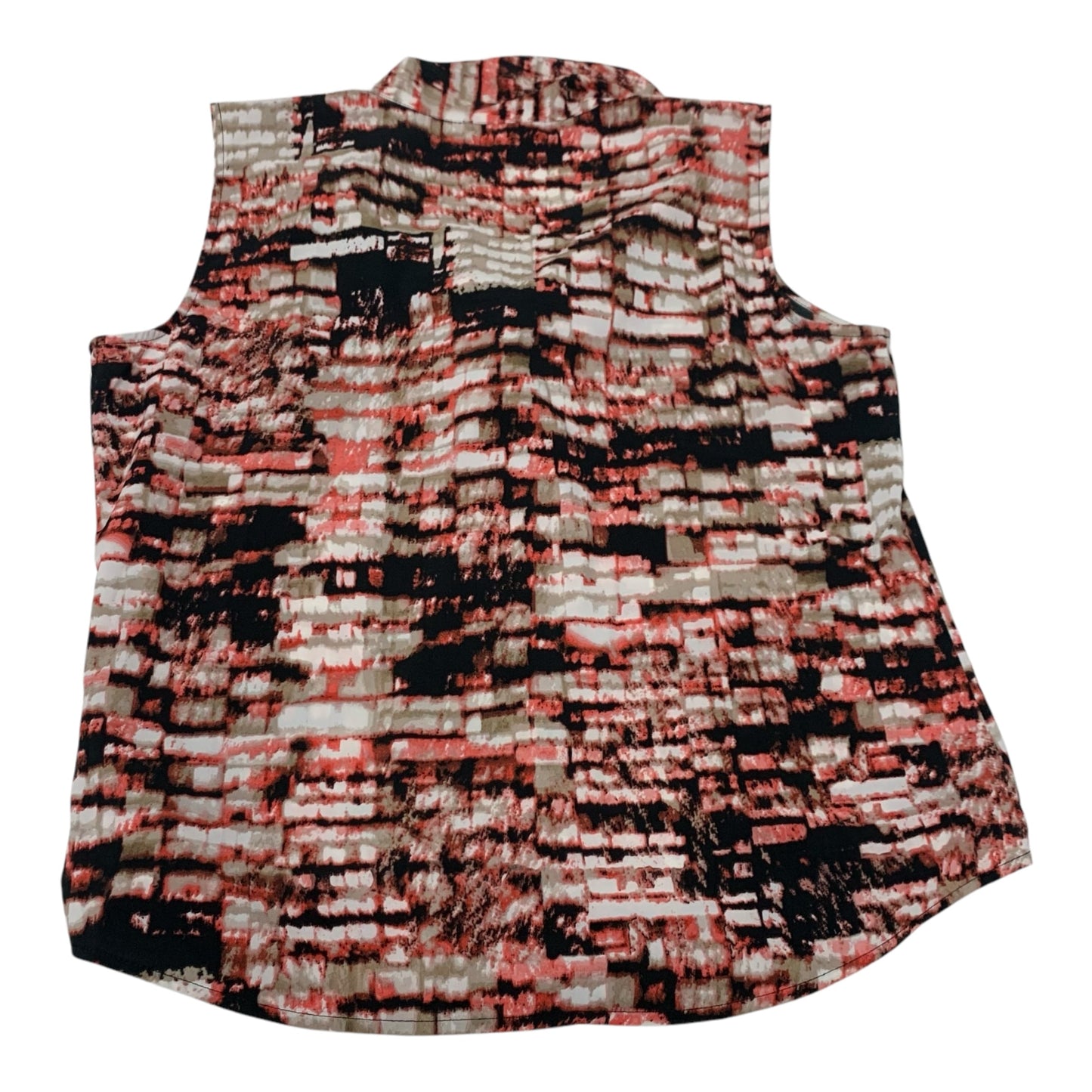 Top Sleeveless By Calvin Klein In Black & Pink, Size: L