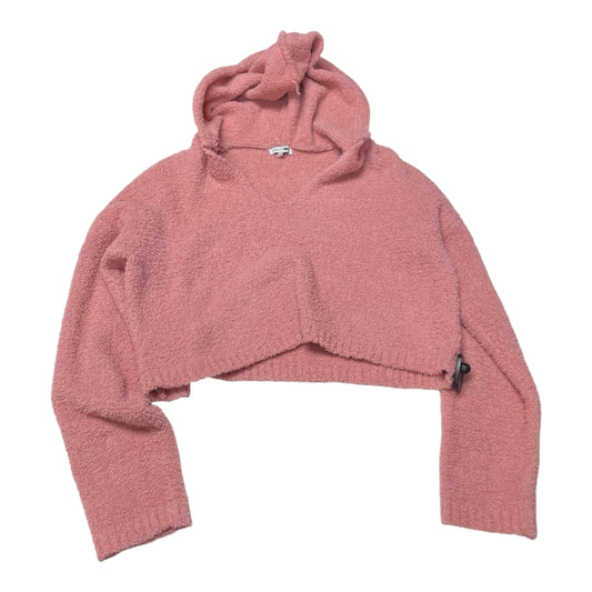 Sweatshirt Hoodie By Fashion Nova In Pink, Size: L