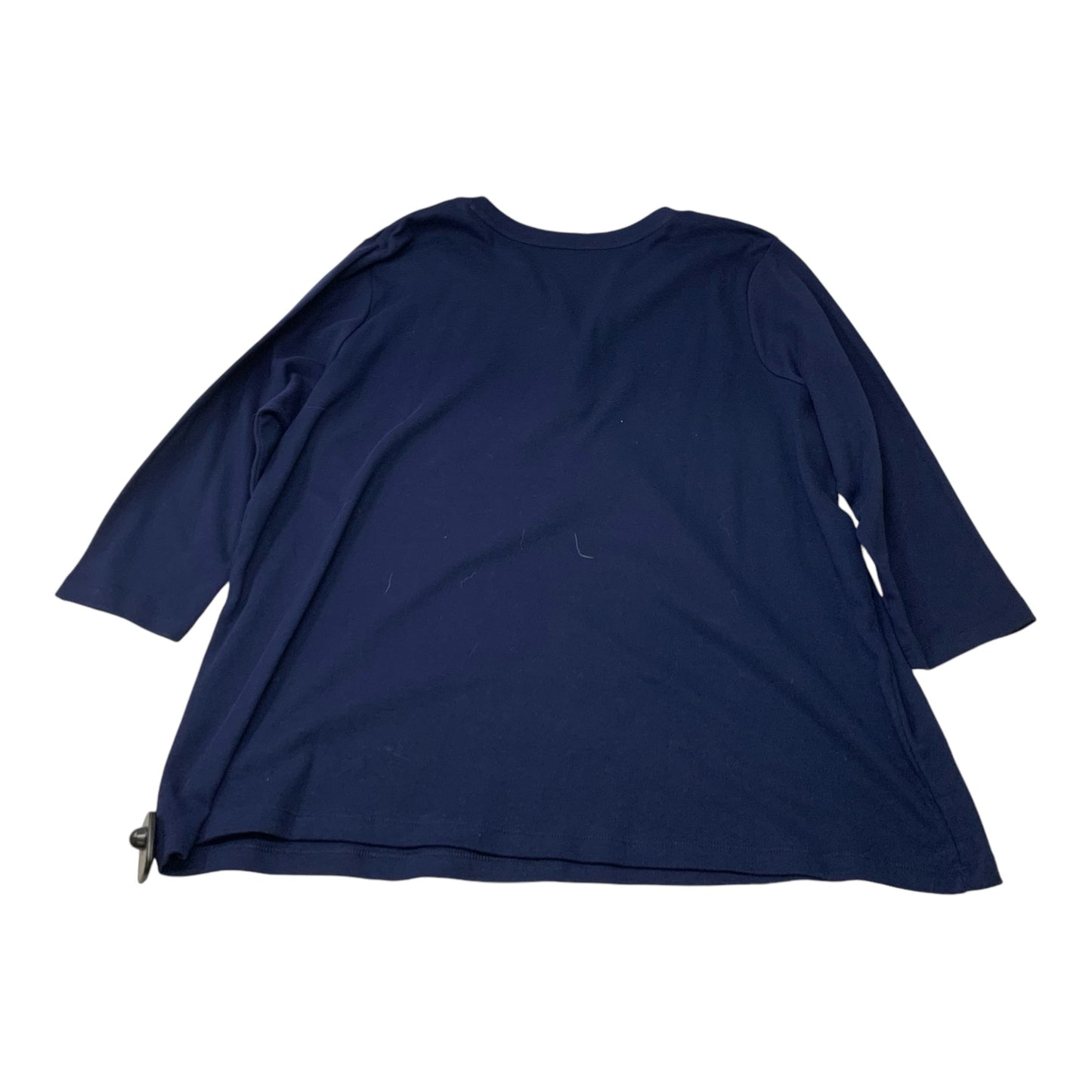 Top Long Sleeve By Kim Rogers In Navy, Size: 1x