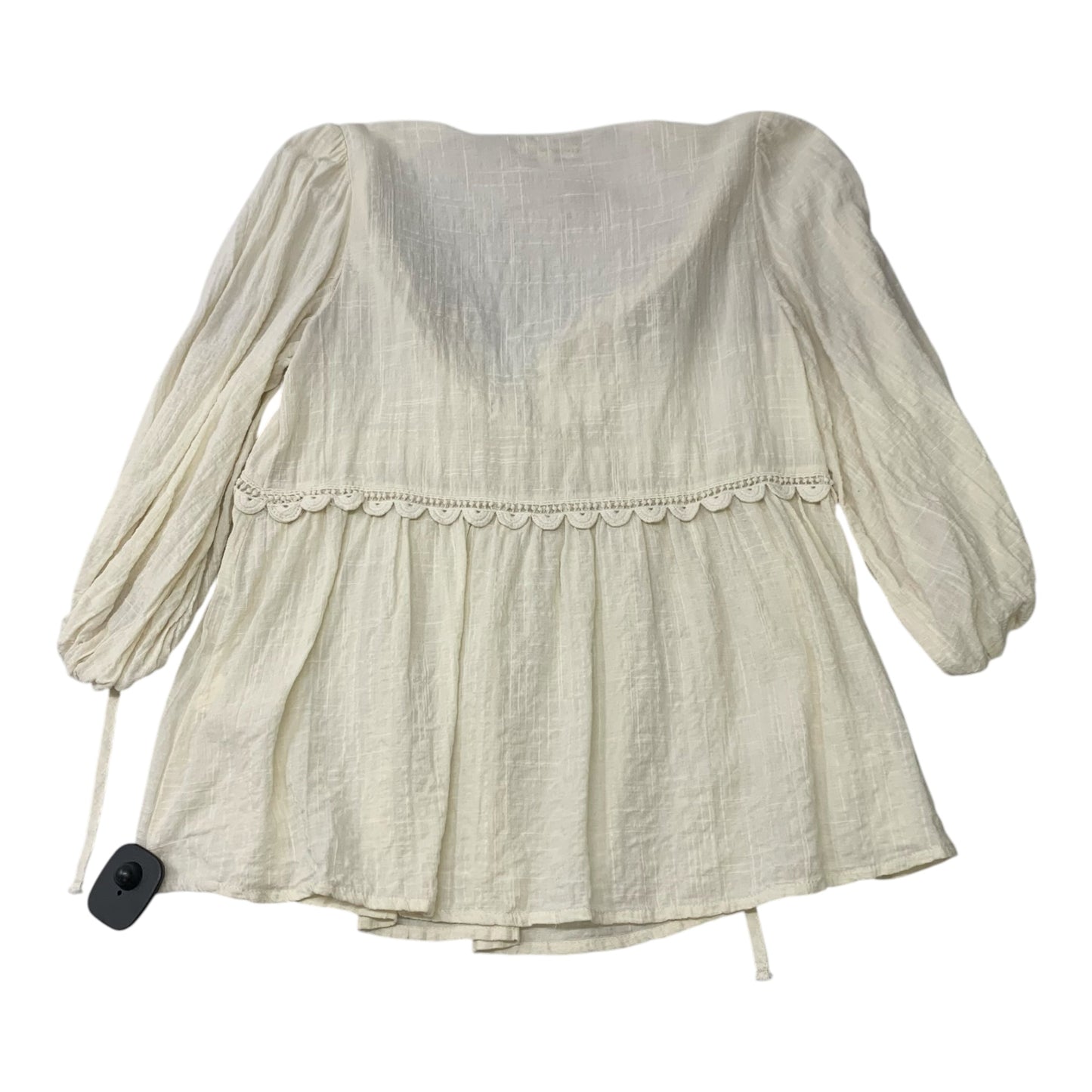 Top Long Sleeve By Max Studio In Cream, Size: Xs