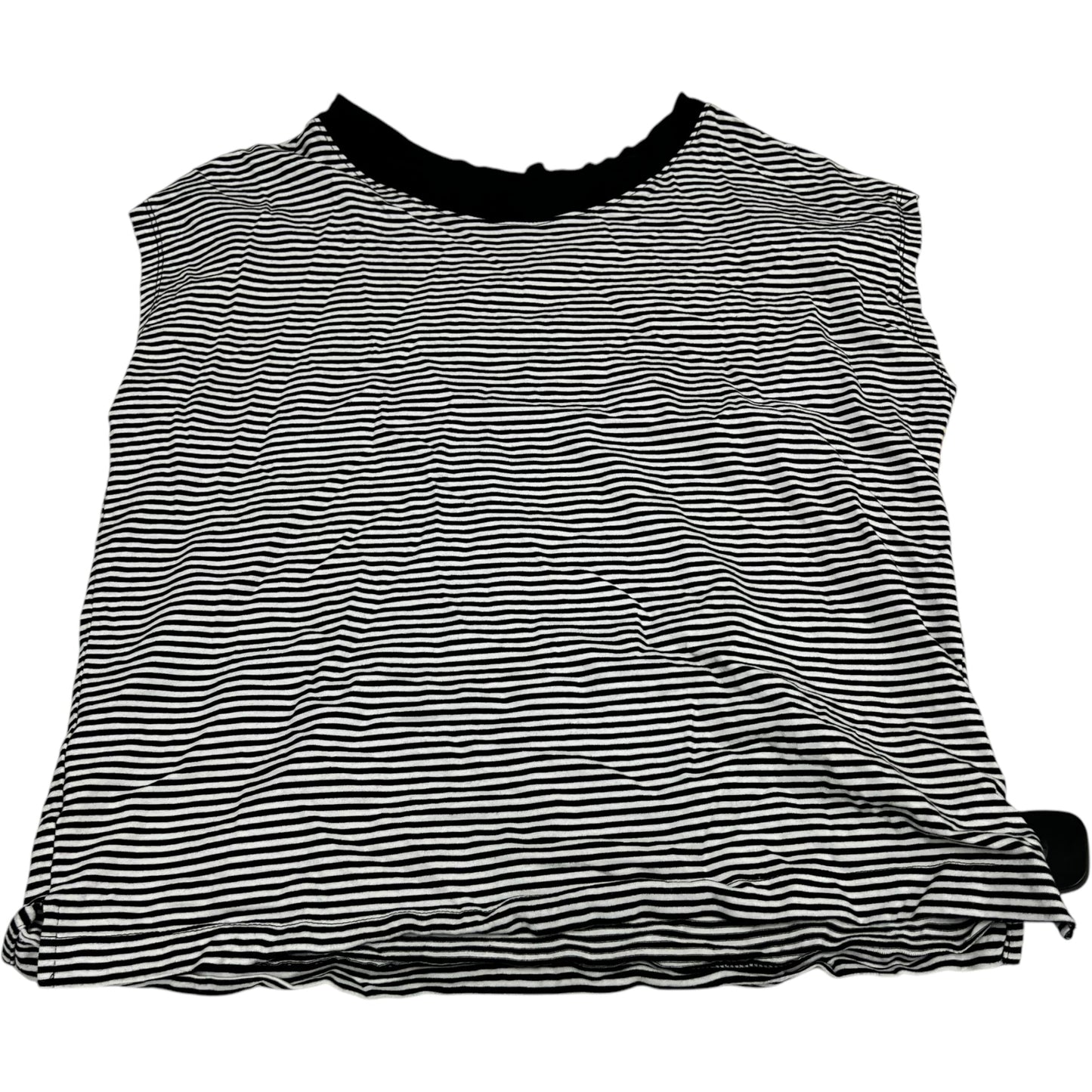 Top Short Sleeve By Loft In Black & White, Size: S