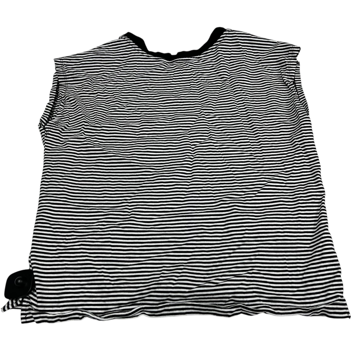 Top Short Sleeve By Loft In Black & White, Size: S