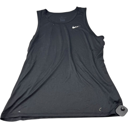 Athletic Tank Top By Nike Apparel In Black, Size: L