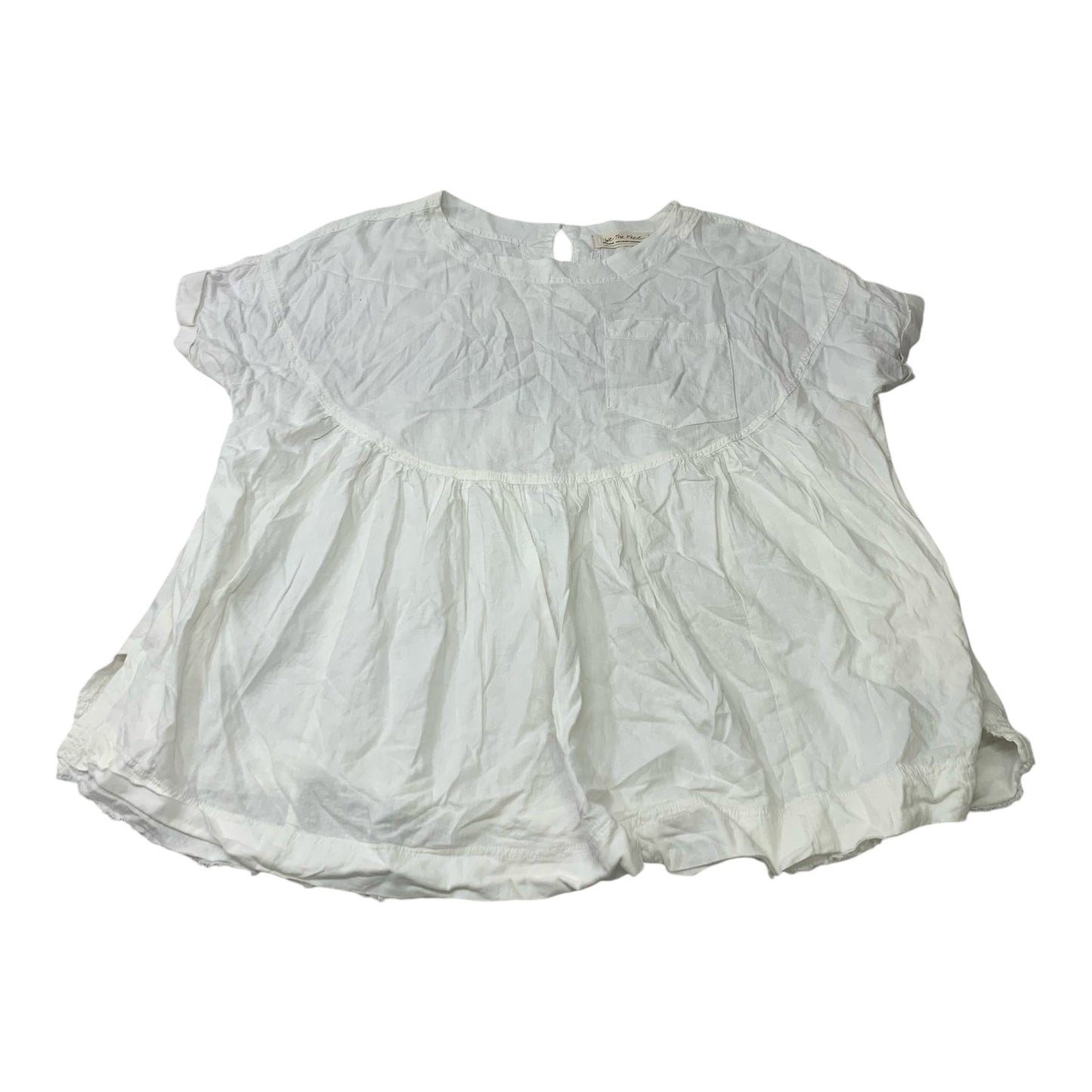 Top Short Sleeve By We The Free In Cream, Size: Xs