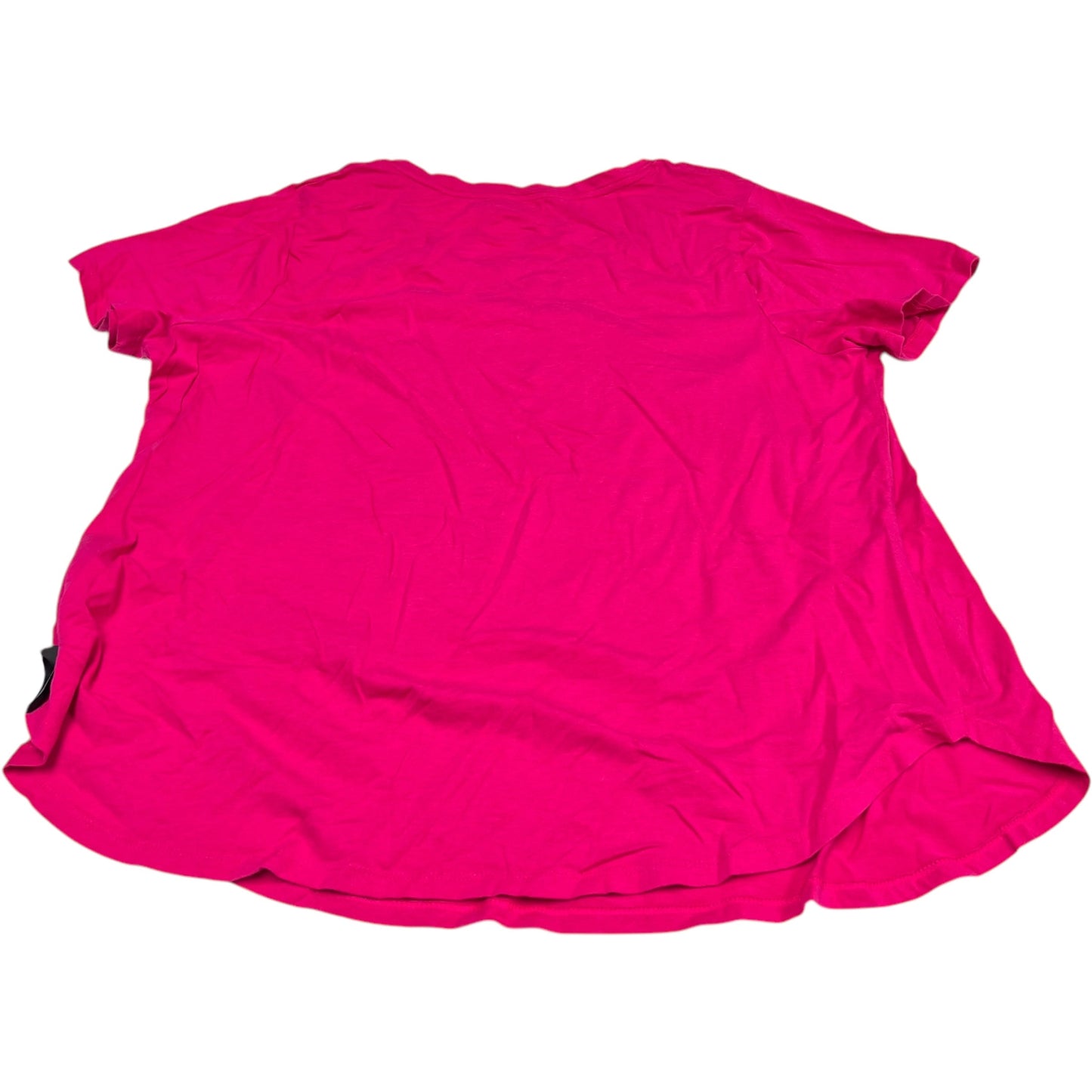 Top Short Sleeve Basic By Ava & Viv In Pink, Size: 2x