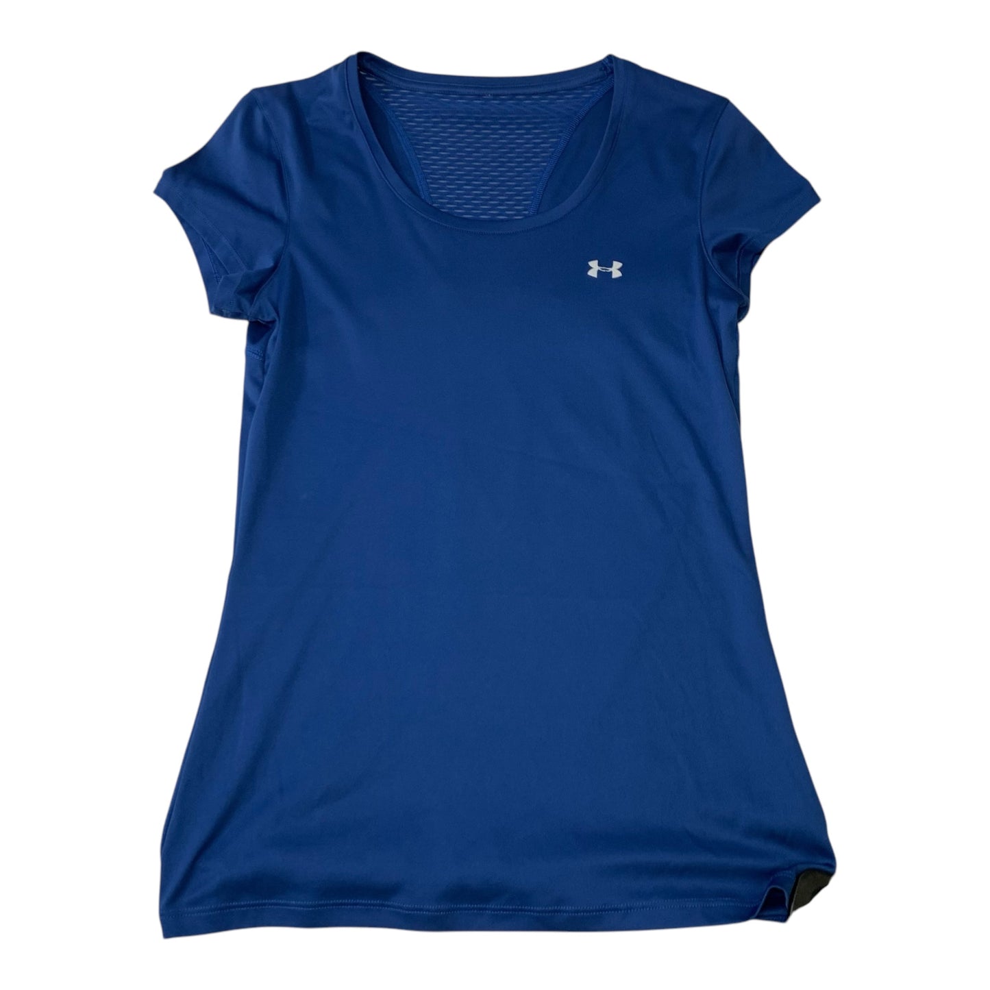 Athletic Top Short Sleeve By Under Armour In Blue, Size: S