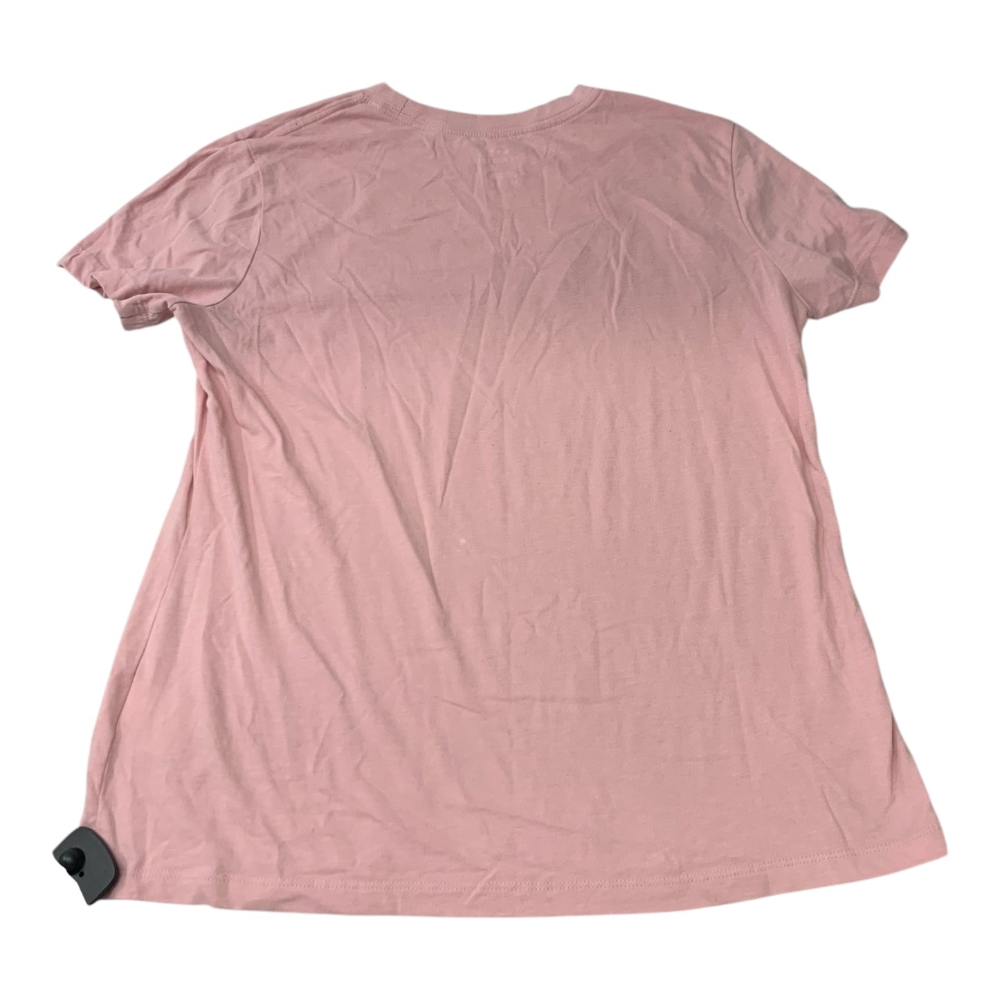 Athletic Top Short Sleeve By Nike Apparel In Pink, Size: L