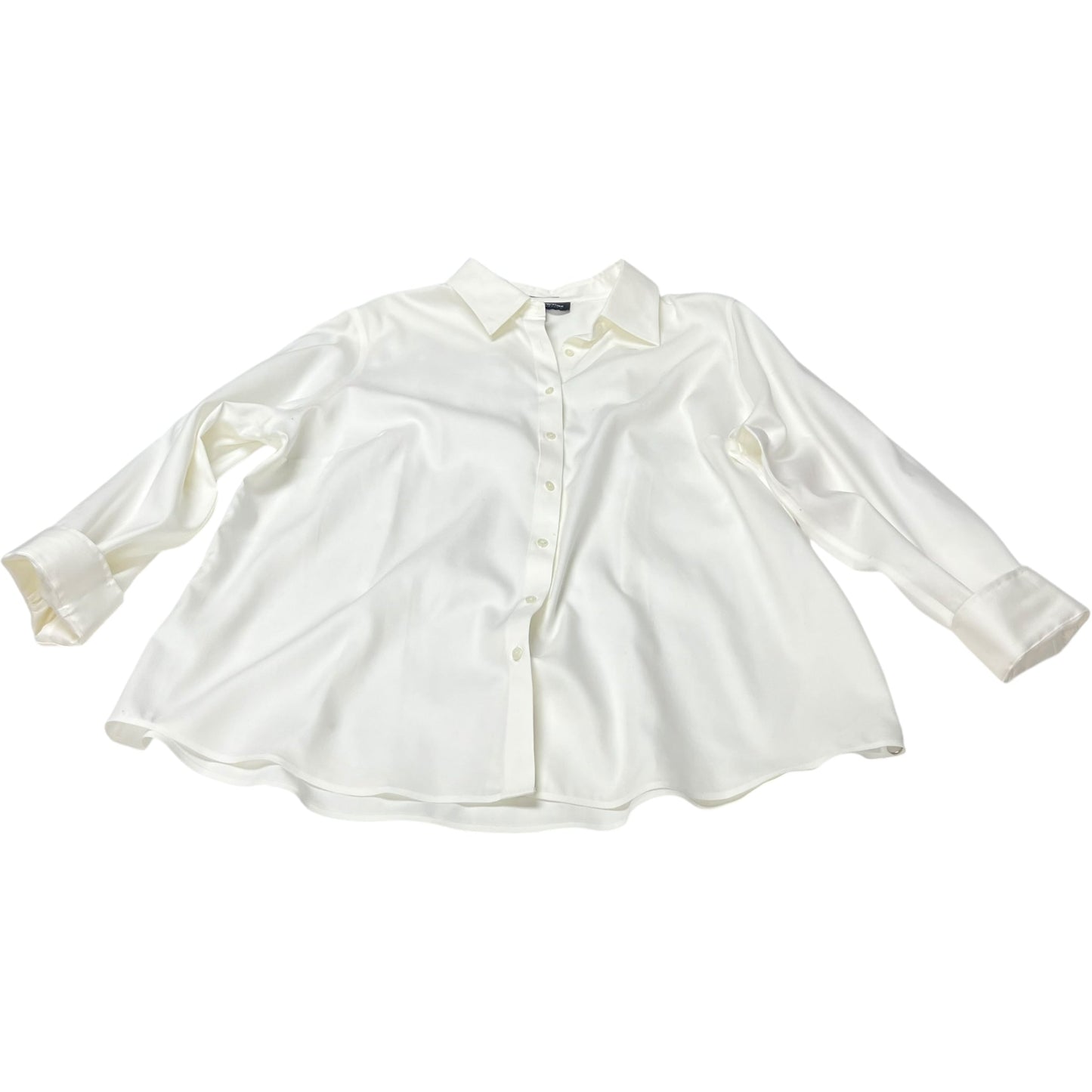 Top Long Sleeve By Jones New York In White, Size: 2x