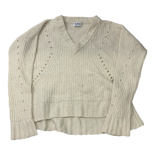 Sweater By 27 Miles  In Cream, Size: L