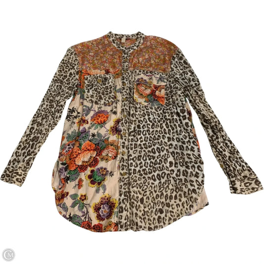 Top Long Sleeve By Pilcro In Animal Print, Size: S