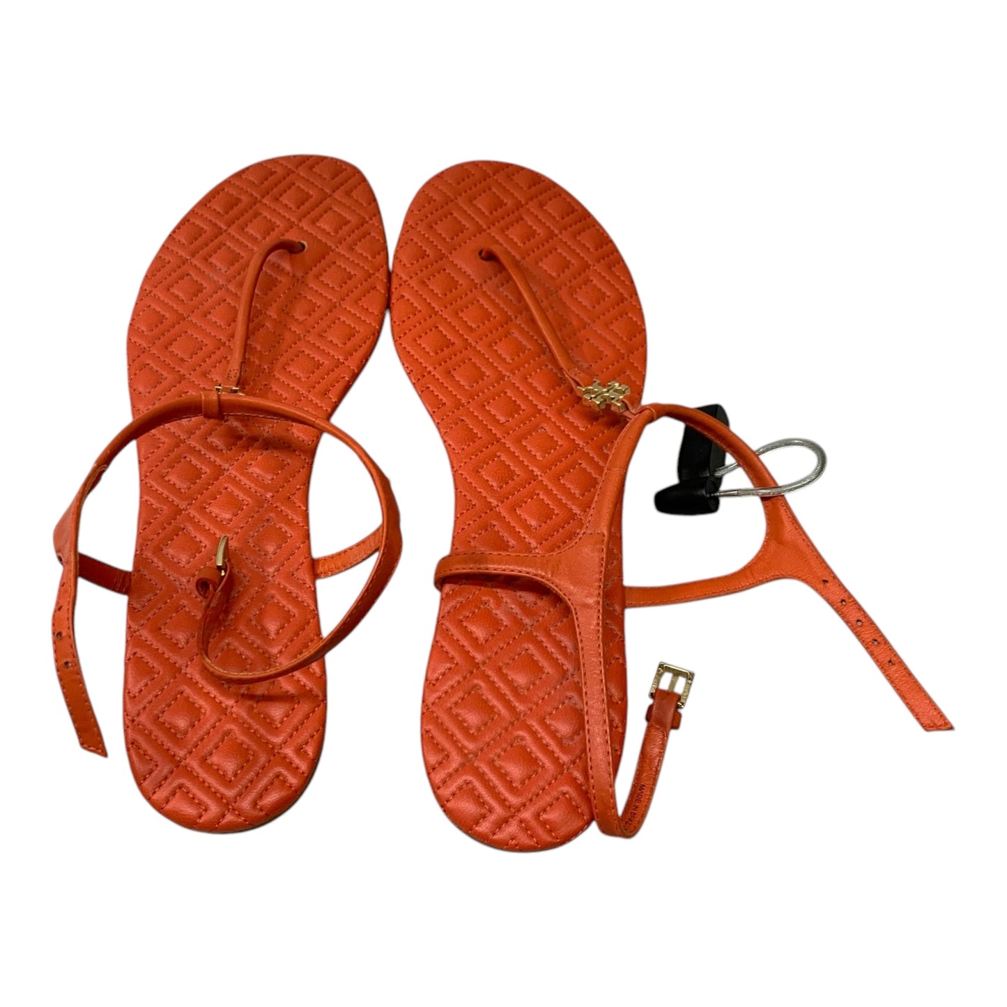 Sandals Designer By Tory Burch In Orange, Size: 10