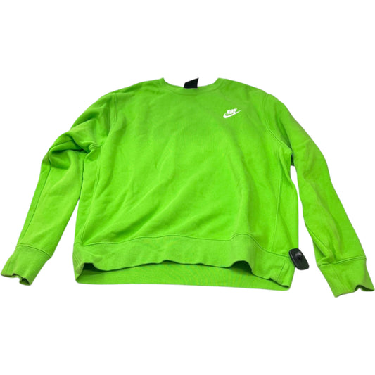 Athletic Sweatshirt Crewneck By Nike Apparel In Green, Size: M