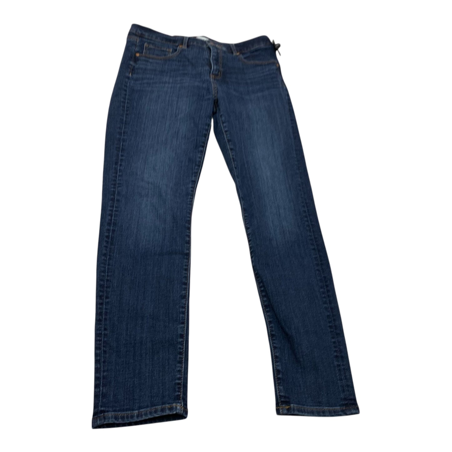 Jeans Straight By Loft In Blue Denim, Size: 8